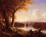 Thomas Cole Indian at Sunset painting